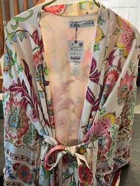NWT Zara Floral Robe Jacket
